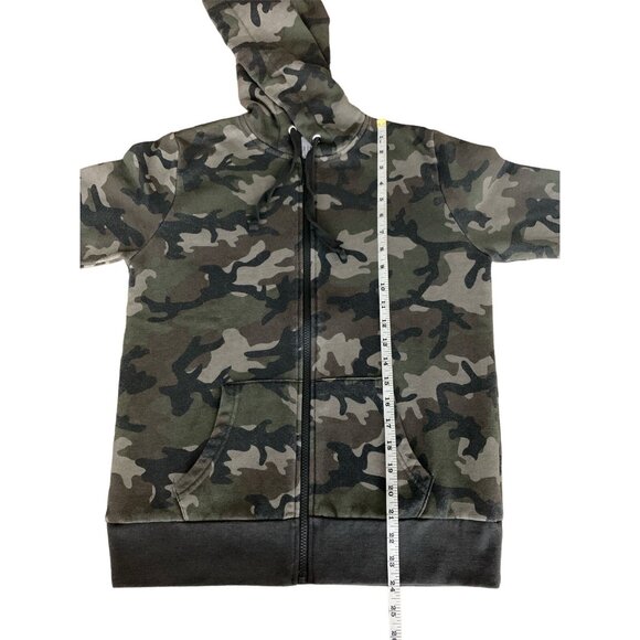 Time & Tru Womens Camouflage Full Zip Hoodie Sweater Size Small - Picture 5 of 8